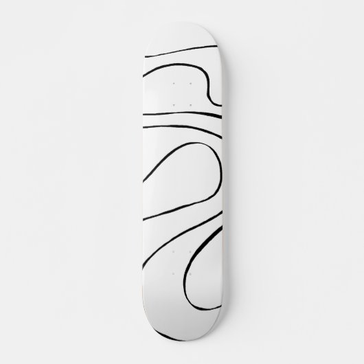 EBB und Flow 2 - Schwarz und Weiß Skateboard (Vorne)