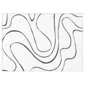 EBB und Flow 2 - Schwarz und Weiß Tischdecke (Vorderseite (Horizontal))