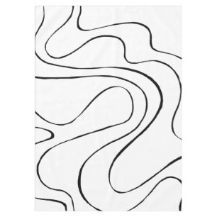 EBB und Flow 2 - Schwarz und Weiß Tischdecke