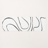 EBB und Flow 2 - Schwarz und Weiß Yogamatte (Rückseite (Horizontal))