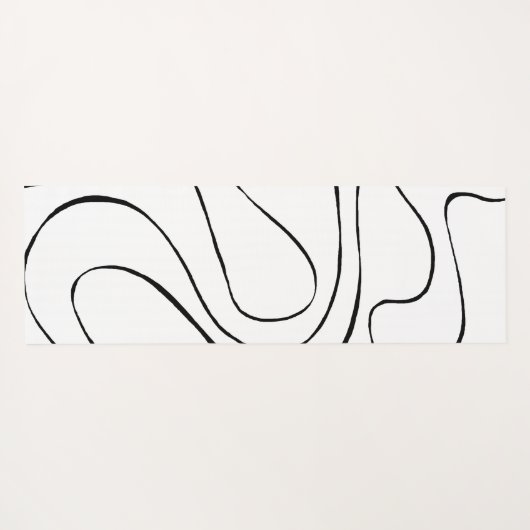 EBB und Flow 2 - Schwarz und Weiß Yogamatte (Rückseite (Horizontal))