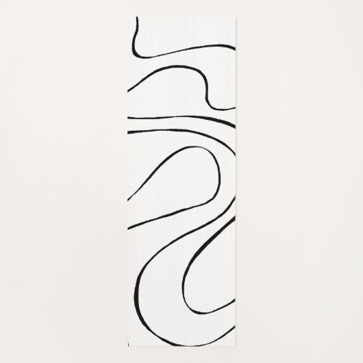 EBB und Flow 2 - Schwarz und Weiß Yogamatte (Vorderseite)