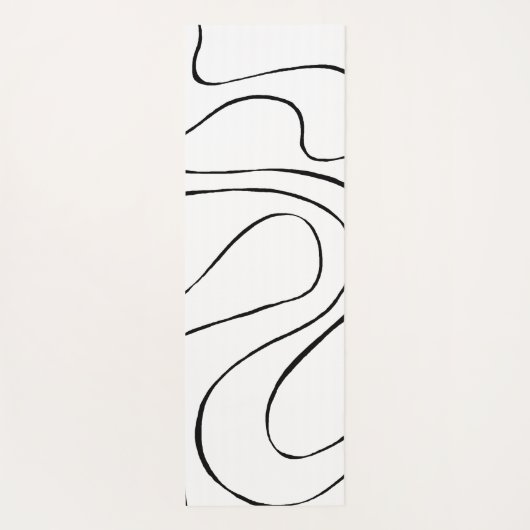 EBB und Flow 2 - Schwarz und Weiß Yogamatte (Rückseite)