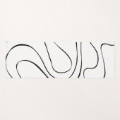 EBB und Flow 2 - Schwarz und Weiß Yogamatte (Vorderseite (Horizontal))