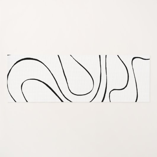 EBB und Flow 2 - Schwarz und Weiß Yogamatte (Vorderseite (Horizontal))