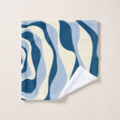 EBB und Flow 4 - Dunkles Blau, Licht und Creme Badhandtuch Set (Waschlappen)