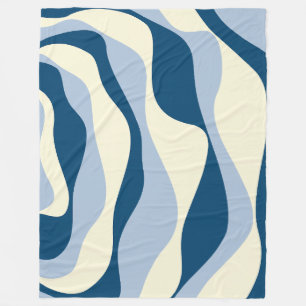 EBB und Flow 4 - Dunkles Blau, Licht und Creme Fleecedecke