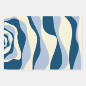 EBB und Flow 4 - Dunkles Blau, Licht und Creme Geschenkpapier Set (Vorderseite 2)