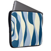EBB und Flow 4 - Dunkles Blau, Licht und Creme Laptopschutzhülle (Vorne Rechts)