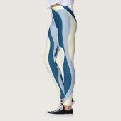 EBB und Flow 4 - Dunkles Blau, Licht und Creme Leggings (Links)