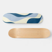 EBB und Flow 4 - Dunkles Blau, Licht und Creme Skateboard (Horizontal)