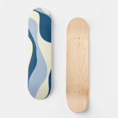 EBB und Flow 4 - Dunkles Blau, Licht und Creme Skateboard (Vorderseite)