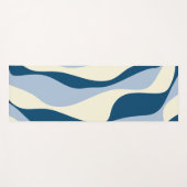 EBB und Flow 4 - Dunkles Blau, Licht und Creme Yogamatte (Vorderseite (Horizontal))