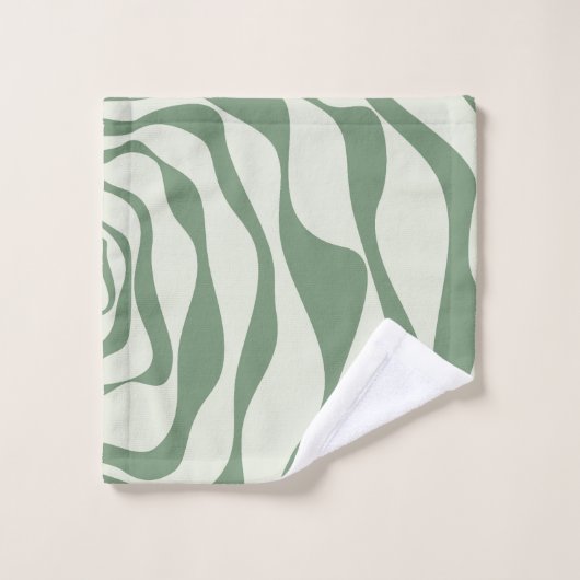 EBB und Flow 4 in grün Badhandtuch Set (Waschlappen)