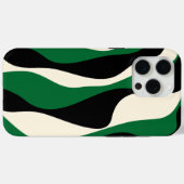 EBB und Flow 4 in Grün, Creme und Schwarz Case-Mate iPhone Hülle (Rückseite (Horizontal))