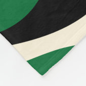 EBB und Flow 4 in Grün, Creme und Schwarz Fleecedecke (Ecke)