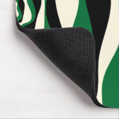 EBB und Flow 4 in Grün, Creme und Schwarz Mousepad (Ecke)
