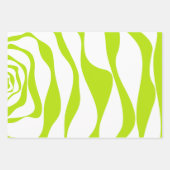 EBB und Flow 4 in Kalkgrün und Weiß Geschenkpapier Set (Vorderseite 3)