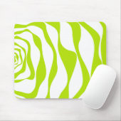 EBB und Flow 4 in Kalkgrün und Weiß Mousepad (Mit Mouse)
