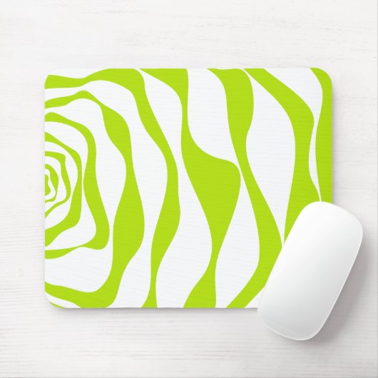 EBB und Flow 4 in Kalkgrün und Weiß Mousepad (Mit Mouse)