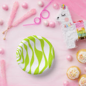 EBB und Flow 4 in Kalkgrün und Weiß Pappteller (Party)