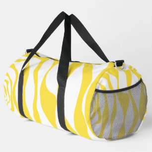 EBB und Flow 4 in Lemon Gelb und Weiß Duffle Bag