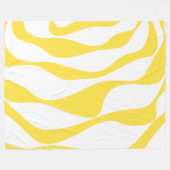 EBB und Flow 4 in Lemon Gelb und Weiß Fleecedecke (Vorderseite (Horizontal))