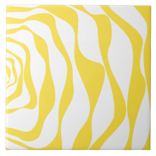 EBB und Flow 4 in Lemon Gelb und Weiß Fliese