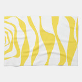 EBB und Flow 4 in Lemon Gelb und Weiß Geschirrtuch (Horizontal)