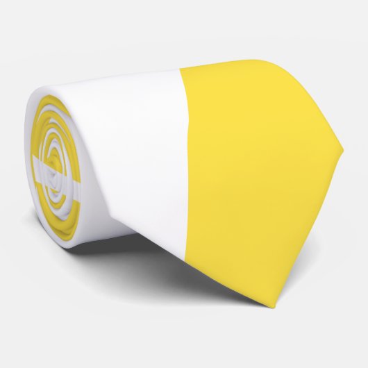 EBB und Flow 4 in Lemon Gelb und Weiß Krawatte (Gerollt)