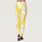 EBB und Flow 4 in Lemon Gelb und Weiß Leggings (Rückseite)