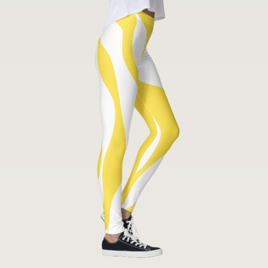 EBB und Flow 4 in Lemon Gelb und Weiß Leggings (Rechts)
