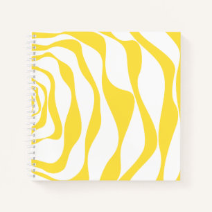 EBB und Flow 4 in Lemon Gelb und Weiß Notizblock