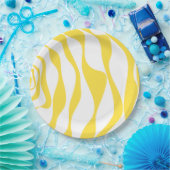 EBB und Flow 4 in Lemon Gelb und Weiß Pappteller (Party)