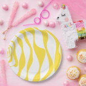 EBB und Flow 4 in Lemon Gelb und Weiß Pappteller (Party)