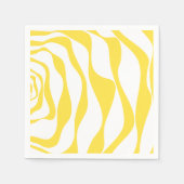 EBB und Flow 4 in Lemon Gelb und Weiß Serviette (Vorderseite)