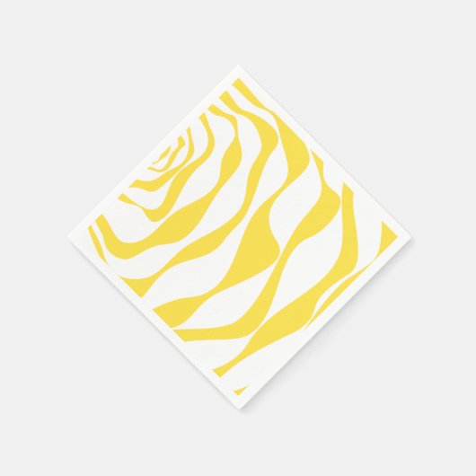 EBB und Flow 4 in Lemon Gelb und Weiß Serviette (Ecke)