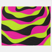 EBB und Flow 4 in Lime Green, Hot Pink und Black Fleecedecke (Vorderseite (Horizontal))