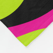 EBB und Flow 4 in Lime Green, Hot Pink und Black Fleecedecke (Ecke)
