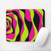 EBB und Flow 4 in Lime Green, Hot Pink und Black Mousepad (Mit Mouse)