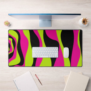 EBB und Flow 4 in Lime Green, Hot Pink und Black Schreibtischunterlage