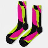 EBB und Flow 4 in Lime Green, Hot Pink und Black Socken (Linkes Detail)