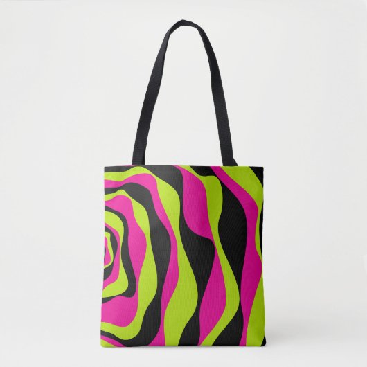 EBB und Flow 4 in Lime Green, Hot Pink und Black Tasche (Vorderseite)