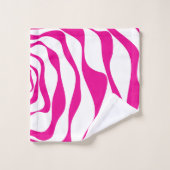 EBB und Flow 4 in Magenta und White Badhandtuch Set (Waschlappen)