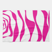 EBB und Flow 4 in Magenta und White Geschirrtuch (Horizontal)
