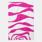 EBB und Flow 4 in Magenta und White Geschirrtuch (Vertikal)