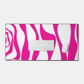 EBB und Flow 4 in Magenta und White Schreibtischunterlage (Tastatur & Maus)