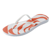 EBB und Flow 4 in Orange und Weiß Badesandalen (Schrägansicht)