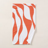 EBB und Flow 4 in Orange und Weiß Badhandtuch Set (Handtuch)