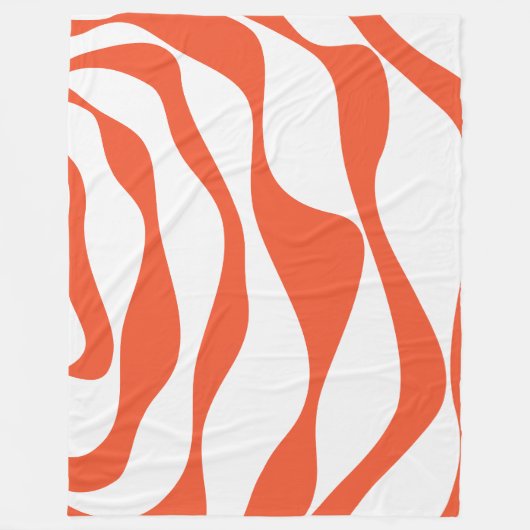 EBB und Flow 4 in Orange und Weiß Fleecedecke (Vorderseite)